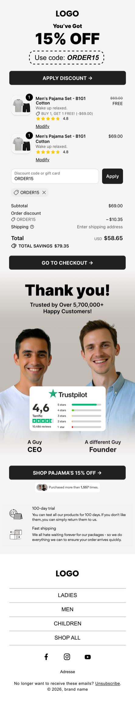 Konzeptentwurf einer Checkout-Mail